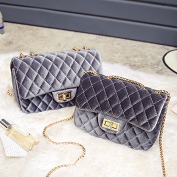 Damon Sky Handbags - !!!LAST ONE!!! Quilted Velour Bag